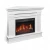 ArtiFlame Albion Corner electric fireplace suite in white with LED flame