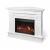 ArtiFlame Albion Corner electric fireplace suite in white with LED flame