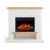White Shelford mantel electric fireplace with 23-inch insert