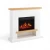 White Shelford mantel electric fireplace with 23-inch insert