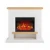 White Shelford mantel electric fireplace with 23-inch insert