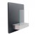 Elegant wall mounted fireplace in striking black