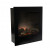 Black built-in electric fireplace without heating - width 60,5 cm