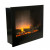 Black built-in electric fireplace without heat - width 75,5 cm