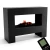 Glow Fire Fallada Black - OMC 600 | Freestanding Water Vapour Fireplace, Black, 120 cm x 90 cm x 40 cm