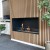 Foco One 1200 - Built-in bioethanol fireplace insert with a sleek black frame