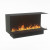 Foco Corner Right 1200 hybrid fireplace for built-in installation