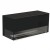 Foco Corner Left 1000 - Modern corner bioethanol fireplace with a sleek black frame and vibrant flames.