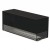 Foco Corner Right 1200 - Modern right-sided corner bioethanol fireplace with sleek black frame and tempered glass