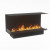 Foco Three 1200 hybrid fireplace for built-in installation