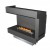 Left-facing Planika corner fireplace
