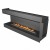Left-facing Planika corner fireplace