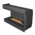 Left-facing Planika corner fireplace