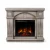 ScandiFlames Logi freestanding electric fireplace with grey/white polystone frame and Eldur 23" insert