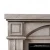 ScandiFlames Logi freestanding electric fireplace with grey/white polystone frame and Eldur 23" insert