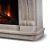 ScandiFlames Logi freestanding electric fireplace with grey/white polystone frame and Eldur 23" insert