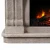 ScandiFlames Logi freestanding electric fireplace with grey/white polystone frame and Eldur 23" insert