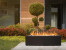 Planika Galio Outdoor gas fireplace in black steel finish and with manual control system
