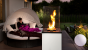 Outdoor gas fireplace