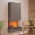 Glow Fire Hölderlin Tall Grey Wall-mounted Water Vapour Fireplace – Realistic Flame Effect