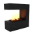 Glow Fire Schiller Wall Black OMC 400 Wall-mounted Water Vapour Fireplace – Realistic Flame Effect