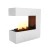 Schiller Wall-Mounted Water Vapour Fireplace in white, providing a realistic flame effect with eco-friendly operation for stylis