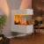 Schiller Wall-Mounted Water Vapour Fireplace in white, providing a realistic flame effect with eco-friendly operation for stylis