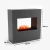 Goethe Gray OMC 600 – Realistic Flame, Eco-Friendly Design, Freestanding (Gray)