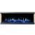 Aflamo Gold 132 cm black wall-mounted electric fireplace