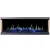 Aflamo Gold 132 cm black wall-mounted electric fireplace