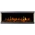 Aflamo Gold 152 cm black wall-mounted electric fireplace