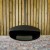 Black UFO-60 Hein & Haugaard handcrafted ceiling-mounted fireplace