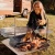 Höfats TRIPLE Table for grilling and cooking on TRIPLE fire pits.
