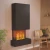 Hölderlin Tall Wall-Mounted Water Vapour Fireplace - Black