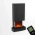 Hölderlin Tall Wall-Mounted Water Vapour Fireplace - Black