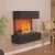 Hölderlin water vapour fireplace in black, featuring realistic water vapour flames