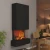 Glow Fire Hölderlin Tall Black OMC 600 Wall-mounted Water Vapour Fireplace – Realistic Flame Effect