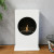 White freestanding ethanol fireplace - 100 cm wide