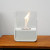 Small table bio fireplace in white
