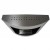 Wall mounted, stainless steel bio fireplace in a curved design