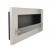 Large Stainless Steel Bio Fireplace for Wall Mounting with Glass Panel