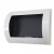Ocean - Low-cost wall fireplace in white with a length of 60 cm