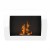 Ocean - Low-cost wall fireplace in white with a length of 60 cm