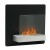 Elegant wall mounted fireplace in striking black