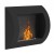 Ocean - Low-cost wall fireplace in black with a length of 60 cm