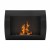 Ocean - Low-cost wall fireplace in black with a length of 60 cm
