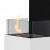 Elegant and tall freestanding fireplace in white with three glass panels