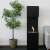 Freestanding bio fireplace opened on three sides making flames more visible.