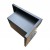 Left-sided 50 cm black ethanol fireplace 1.5 L