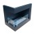 Left-sided 50 cm black ethanol fireplace 1.5 L
